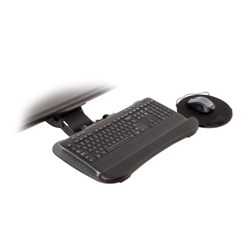 8492-8494 – Compact Keyboard Arm w/19-inch Keyboard Tray with Swivel Mouse Tray