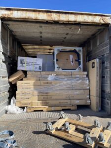 Office Furniture Stacked into Box Truck