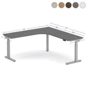 Design Your Electric L-Shape Height Adjustable Table with a Soft Corner