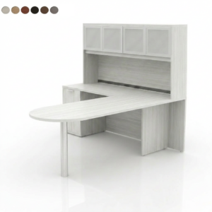 Design Your Customized Bullet L-Desk with a Desk Mounted Hutch
