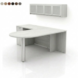 Design Your Customized Bullet L-Desk with a Wall Mounted Hutch