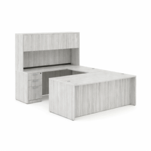 Classic U-Shape Desk with Desk Mounted Hutch (Multiple Sizes and Storage Available - Add Options for Pricing)