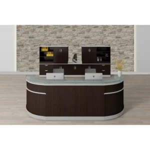 Cosmo U Shape Reception Desk with Storage Credenza